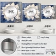 thumbnail image 4 of Designart "Refined White Chrysanthemum On Vintage Blue" Flowers Square Mirror For Wall Decor - Large White Square Printed Wall Mirror Art - Wall Mounted Square Large Mirror, 4 of 5
