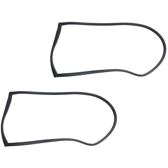 Rear Door Seal 2 Piece Set - Compatible with 1978 - 1983 Chevy Malibu Sedan 4-Door 1979 1980 1981 1982