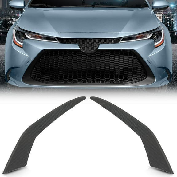 CROSSDESIGN Fog Light Cover Bezels Fit for  2020-2022 Toyota Corolla LE XLE  Fog Lamp Cover Black