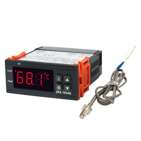 ZFX-7016K 10A Digital Temperature Controller Intelligent High Accuracy Temp Control Thermostat for Freezer Fridge Hatching