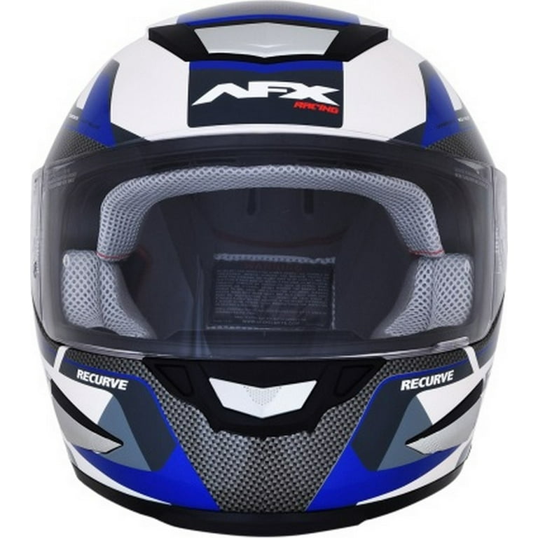 AFX FX-99 Recurved Motorcycle Helmet White/Blue SM - Walmart.com AFX FX-99 Recurved Motorcycle Helmet White/Blue SM - Walmart.com