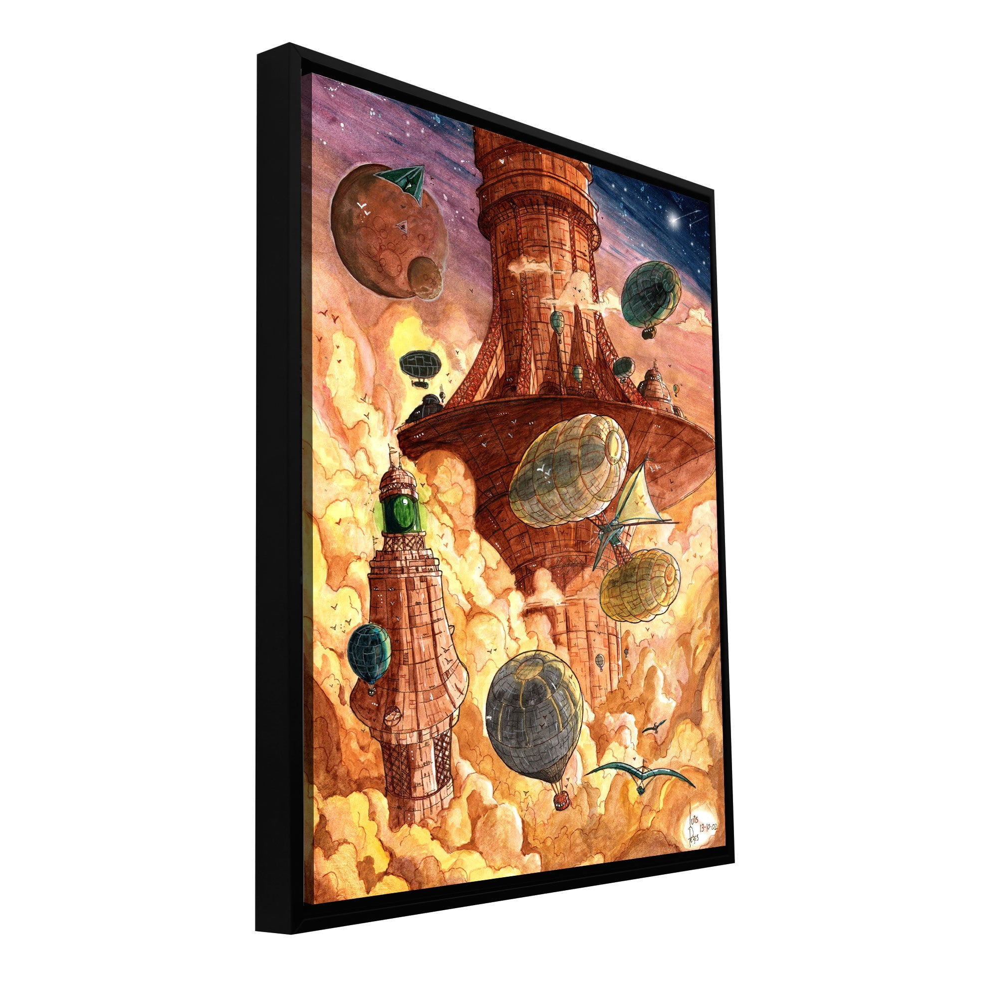 ArtWall Luis Peres "Rusting World" Floater Framed Gallery-Wrapped Canvas