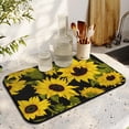 thumbnail image 3 of Washable Rubber Sunflower Cute Floral Dish Drying Mats for Kitchen Counter Home Large Coffee Bar Pad Accessories and Decor for Utensils Stemware 19.5''x12'', 3 of 7