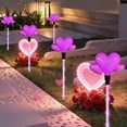 thumbnail image 4 of Solar Lights Outdoor Garden Valentine's Day Decorative String Light Set 5 Piece Plastic 13.19 in Tall IP55 Waterproof, 4 of 6