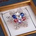 thumbnail image 4 of MEIBUTYUP Stylish Snowflake Brooch Pin Rhinestones Assorted Color for Parties, 4 of 6