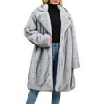 thumbnail image 2 of Winter Trench Coats Women's Long Dressy Trench Coat Women Sweaters Fall Oversized Cozy Cardigan Jacket, 2 of 4