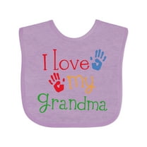 Inktastic I Love My Grandma Boys or Girls Baby Bib