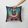 thumbnail image 2 of Black French Bulldog Christmas Fabric Decorative Pillow 14 in x 14 in, 2 of 4