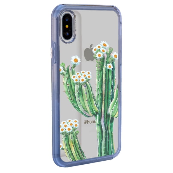 Guard Dog Chic Clear Case with Design for iPhone X/XS - Saguaro in Bloom