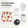 thumbnail image 6 of Lsque Colorful Flower Chickens Printed Women's Running Shorts with Liner Pockets,Elastic Quick Dry Workout Athletic Gym Yoga Shorts,Womens High Waist Shorts-X-Large, 6 of 9