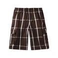thumbnail image 3 of Hat and Beyond Men's Trendy Plaid Button Pocket Casual Loose Cargo Shorts, 3 of 5