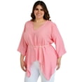 thumbnail image 2 of Blusa asimétrica Roman Fashion Cinto Rosa 38 Curvy Plus Size, 2 of 6