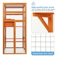 thumbnail image 6 of Pefilos 70" Outdoor Cat Enclosures, Cat House, Cat Shelter, Large Cat Cages Wooden Animal Cage with Doors Lounge Platforms and Weatherproof Roof, Orange, 6 of 8