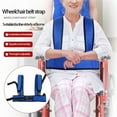 thumbnail image 3 of Wheelchair Harness for Adults Elderly, Adjustable Wheelchair Seat Belt Torso Support Vest, Blue Wheelchair Seatbelt Restraint Straps for Patient Care, Solid Nylon Straps Breathable Mesh, 3 of 9