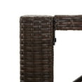 thumbnail image 3 of vidaXL Bar Table with Glass Top Brown 145x80x110 cm Poly Rattan, 3 of 4