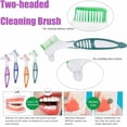 thumbnail image 4 of LinamHoz 8 Pcs Brosses à Dents pour Dentiers à Double Tête, avec Poils Souples et Durs pour un Nettoyage Efficace, Poils à Plusieurs Couches Manche Ergonomique en Caoutchouc pour le Nettoyage des Fausses Dents, 4 of 6