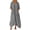 Grey, variant on Womens Cotton Linen Maxi Dresses Casual 3/4 Sleeve V Neck Loose Long Kaftan Dress with Pockets Summer Flowy Sundress (S, Mint Green)
