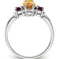 thumbnail image 2 of Sterling Silver Rhodium Citrine & Garnet Ring (Size 7) Made In Thailand qr2904ci-7, 2 of 5