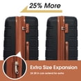 thumbnail image 4 of Rugerasy Suitcase Sets Of 3 With TSA Locks, 360 ° Rotating Wheels, Zipper Compartment Expandable Checked Luggage Suitcase Set, 20/24/28inch, 4 of 6