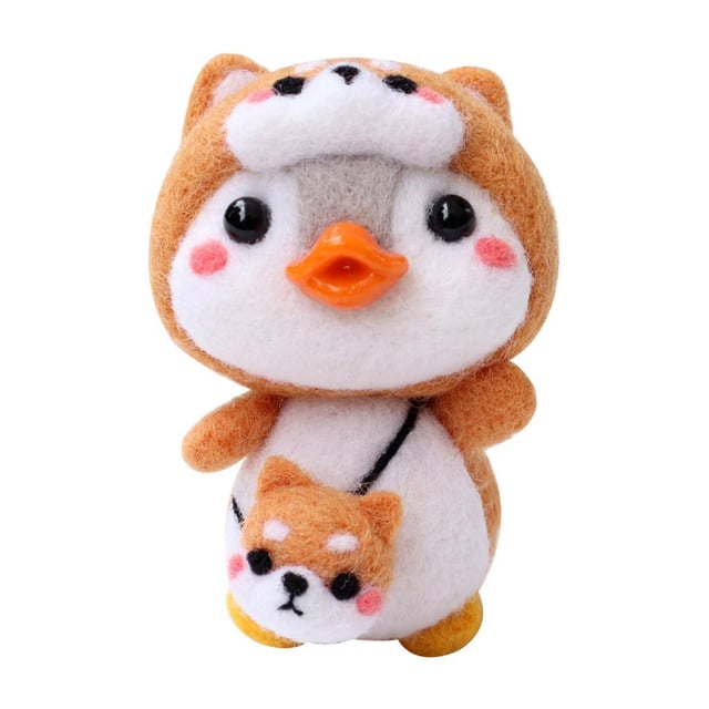 Kits de agujas de pingüinos de animales 4 x 6 Agujas, Wandteppich de espuma, instrucciones - pingüino shiba BLESIY Kits de fieltro de aguja animal