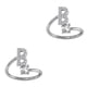 thumbnail image 3 of Jumpingount Anillo abierto de cobre con letras mayúsculas, anillos de compromiso chapados para mujer, joyería decorativa de viaje para B 2Conjunto, 3 of 6