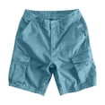 thumbnail image 4 of Nestiefly Mens Cargo Shorts 7 Inch Inseam Stretch Work Shorts Comfy Relaxed Fit Lounge Hiking Short with Multi Pockets Turquoise 4XL, 4 of 4