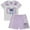 Lilac/White, variant on Disney Girls Lilo and Stitch Embroidered Soccer Jersey and Shorts Clothing Set- Little and Big Girls Sizes 4-16