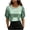 Green, variant on Staron Summer Tops for Women Casual Round Neck Short Sleeve Loose Blouse Basic Solid Color Fashion Pearl Button Shirt, Khaki S