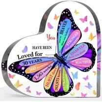 30 Year Old Birthday Gifts, Inspirational Butterfly Keepsake Sign for Women Men, Happy 30th Birthday Gifts Idea for Sister Coworker Bestie, Table Desk Sign for Home