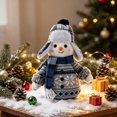 thumbnail image 2 of 2026 Christmas Indoor Home Decor Christmas Blue Fabric Snowman Doll Soft Stuffed Snowman Ornamen Tabletop Window Display Decoration Xmas Holiday Gift For Indoor Home Party Decor, 2 of 7