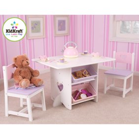 Kidkraft Table With Pink Benches Walmart Com