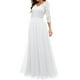 thumbnail image 4 of Vestido de noche largo elegante para mujer, con escote en V, para dama de honor y boda, 4 of 5