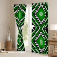 thumbnail image 3 of Erosebridal Bohemian Hippie Aztec Black Out Curtains For Boys Girls,Teens Woodland Wildlife Bear Curtains Pack of 2 (42x63 Each),Black Green, 3 of 6