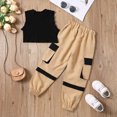 thumbnail image 5 of Sngxgn Girls' Clothing Sets 2 Piece Hoodie Long Sleeve Shirts Bell Bottom Cute Fall Outfits Sweatsuits(Black,110), 5 of 9