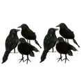 thumbnail image 2 of HONGLIN 6pcs Halloween Black Realistic Looking Halloween Decoration Birds, 2 of 7