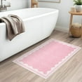 thumbnail image 3 of vfytbgnhj Scalloped 3x5 Rugs for Entryway  Small Area Rug Solid Jute Rug for Bedroom Girls  3x5 Washable Rugs for Living Room  Non Slip Scalloped Bath Mat  Soft Dorm Nursery Carpet for Be, 3 of 7