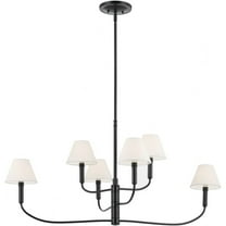 52767BK Kichler Lighting Eadie - 6 Light Large Chandelier-19.5 Inch Tall and 6 Inch Wide-Black Finish