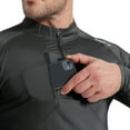 thumbnail image 3 of BROKIG Mens Lightweight Muscle Gym Workout Sweatshirts Running Athletic Hoodies Long Sleeve Shirts with Pockets(Medium,Black+Dark Gray), 3 of 7
