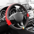 thumbnail image 4 of Universal Spectrum Microfiber Leather Steering Wheel Cover for Cars Trucks SUVs Red/Black, 4 of 6
