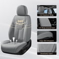 thumbnail image 2 of FLORICH Full Set Car Seat Covers, Luxury Faux Leather Seat Protectors, Automotive Seat Cover Universal Fit for Most 5 Seats Vehicles, Grey, 2 of 7