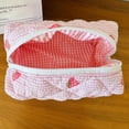 thumbnail image 4 of Bolsa de maquillaje ZUNUONUO Coquette de algodón con organizador acolchado para mujer, 4 of 6