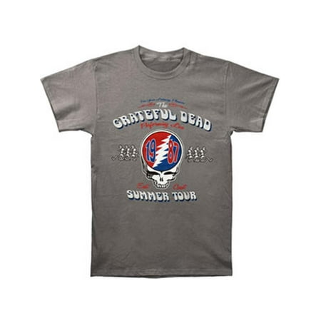 Grateful Dead Men's  Summer Tour 87 T-shirt Grey (Best Grateful Dead Tours)