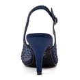 thumbnail image 3 of Lady Couture Lola Embellished Pointed Toe Slingback Pump, Navy, 9, 3 of 4