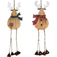 thumbnail image 2 of Adornos para árbol de Navidad, paquete de 2, reno de madera grande hecho a mano, 2 of 5