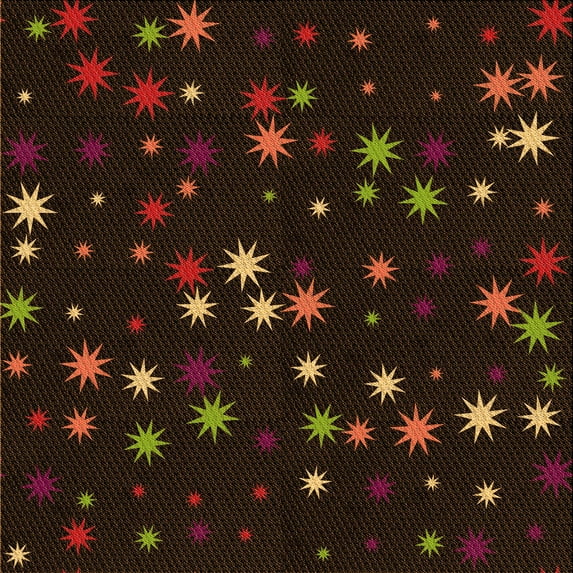 Ahgly Company Indoor Square Patterned Black Bean Brown Area Rugs, 4' Square