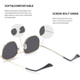 thumbnail image 2 of HSHDLDF Hipster Hexagonal Polarized Sunglasses Men Women Geometric Square Small Vintage Metal Frame Retro Shade Glasses, 2 of 6