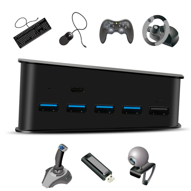 Outlaw Selvrespekt heroin EEEkit 5 USB Port Expand Hub for PS5 Console, USB High-Speed Expansion Hub  Charger Controller Adapter Connector Compatible with Playstation 5 PS5  Gaming Console, Expands Game Console Ports - Walmart.com