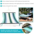 thumbnail image 3 of Sunnydaze 2-Person Quilted Polyester Spreader Bar Hammock, 600 lb Capacity - Lagoon Stripes, 3 of 12