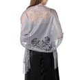 thumbnail image 6 of Soumake Lace Bride Shawl Stylish Floral Tassels Decor Evening Shawl For Party Fashion, 6 of 8