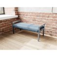 thumbnail image 4 of Pemberly Row Waiting Reception 2 Seat Bench Wood Frame in Blue, 4 of 5